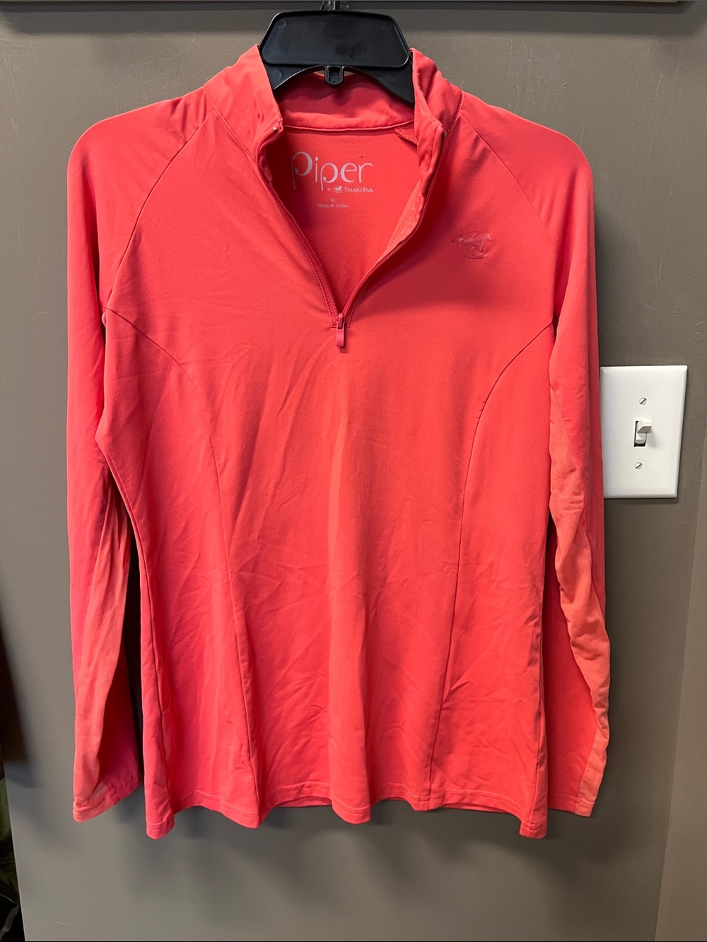 Piper by Smartpak Coral Pink Quarter-Zip Sun Shirt